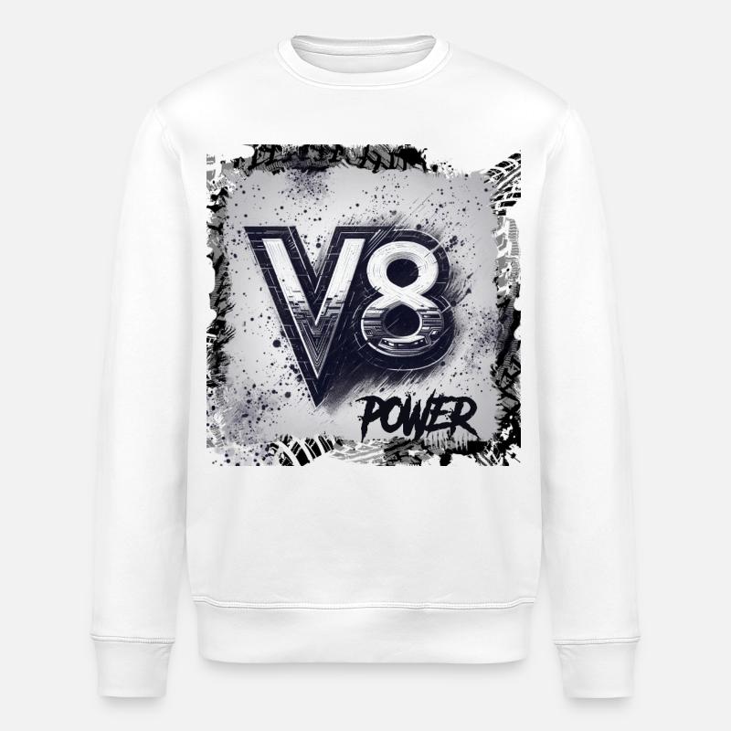 Puissance du V8 - Sweat bio ROLLER Stanley/Stella Unisexe - blanc