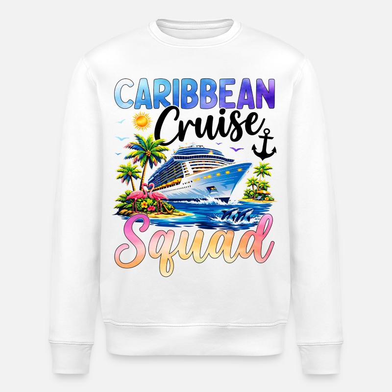Équipe de croisière dans les Caraïbes - Sweat bio ROLLER Stanley/Stella Unisexe - blanc
