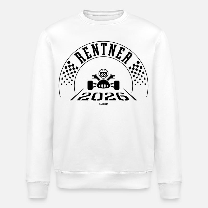 Retraités 2026 (Retraite, retraite, fin / B) - Sweat bio ROLLER Stanley/Stella Unisexe - blanc