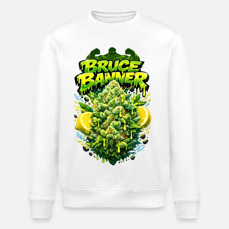 Gravure graffiti BB Strain - Sweat bio ROLLER Stanley/Stella Unisexe - blanc