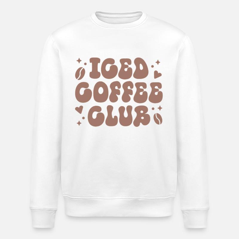 Eiskaffee-Club-Latte-Ästhetik - Stanley/Stella Unisex Bio-Sweatshirt ROLLER - Weiß