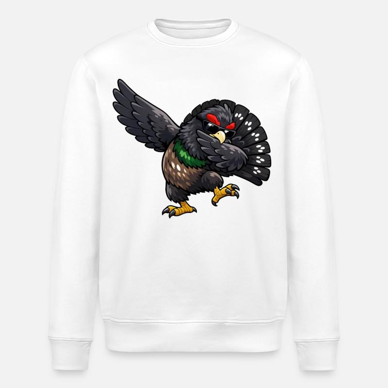 Dabbing Capercaillie - Stanley/Stella ROLLER Unisex Organic Sweatshirt - white