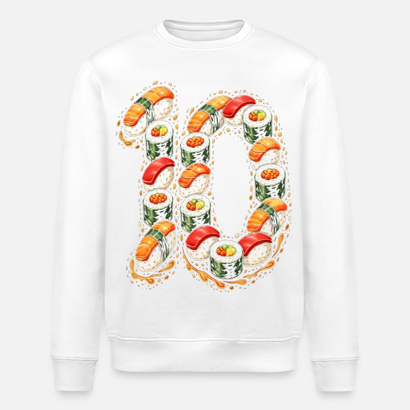 Sushi Spirale - Stanley/Stella Unisex Bio-Sweatshirt ROLLER - Weiß