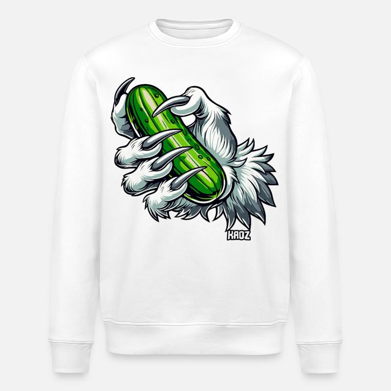 Furry Claw Gurkengriff - Stanley/Stella Unisex Bio-Sweatshirt ROLLER - Weiß