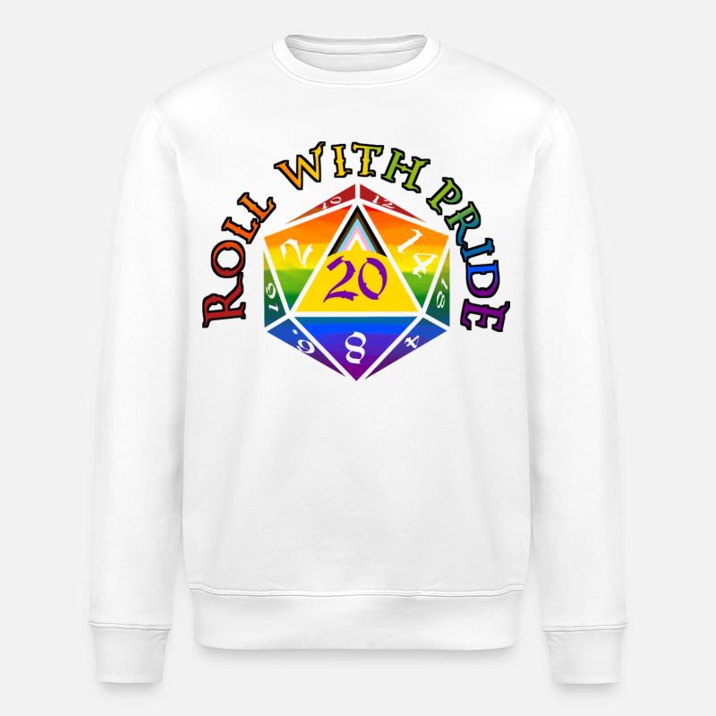 Roll with PRIDE! - Stanley/Stella ROLLER Unisex Organic Sweatshirt - white