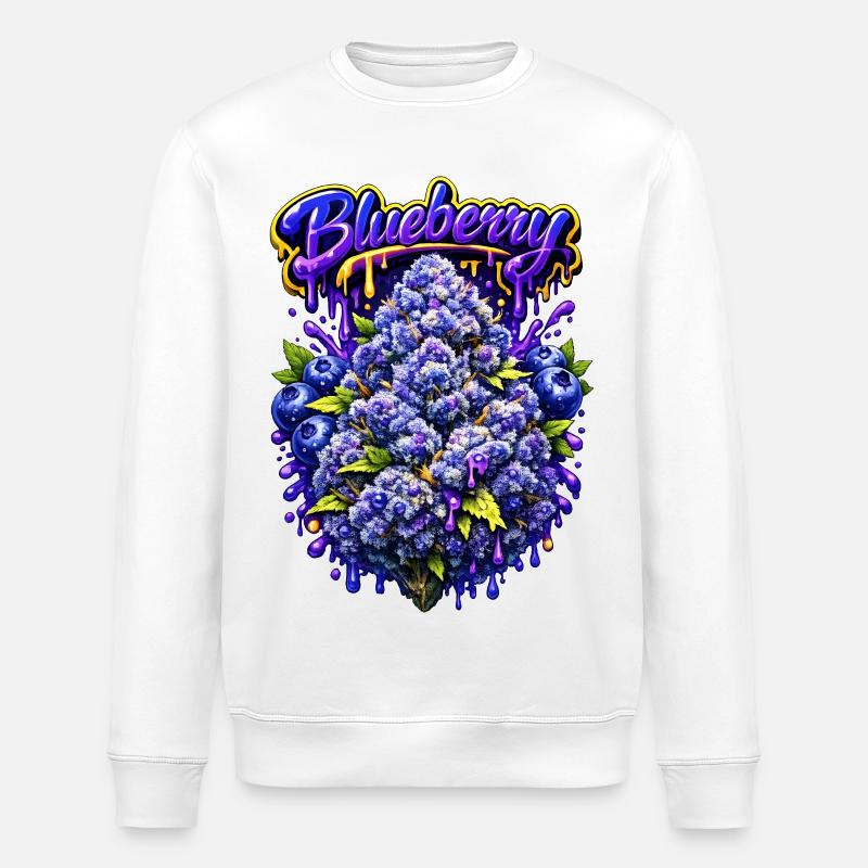 Graffiti classique aux myrtilles - Sweat bio ROLLER Stanley/Stella Unisexe - blanc