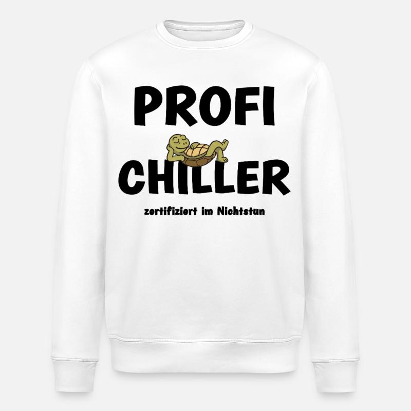 Relaxte Schildkröte - Stanley/Stella Unisex Bio-Sweatshirt ROLLER - Weiß