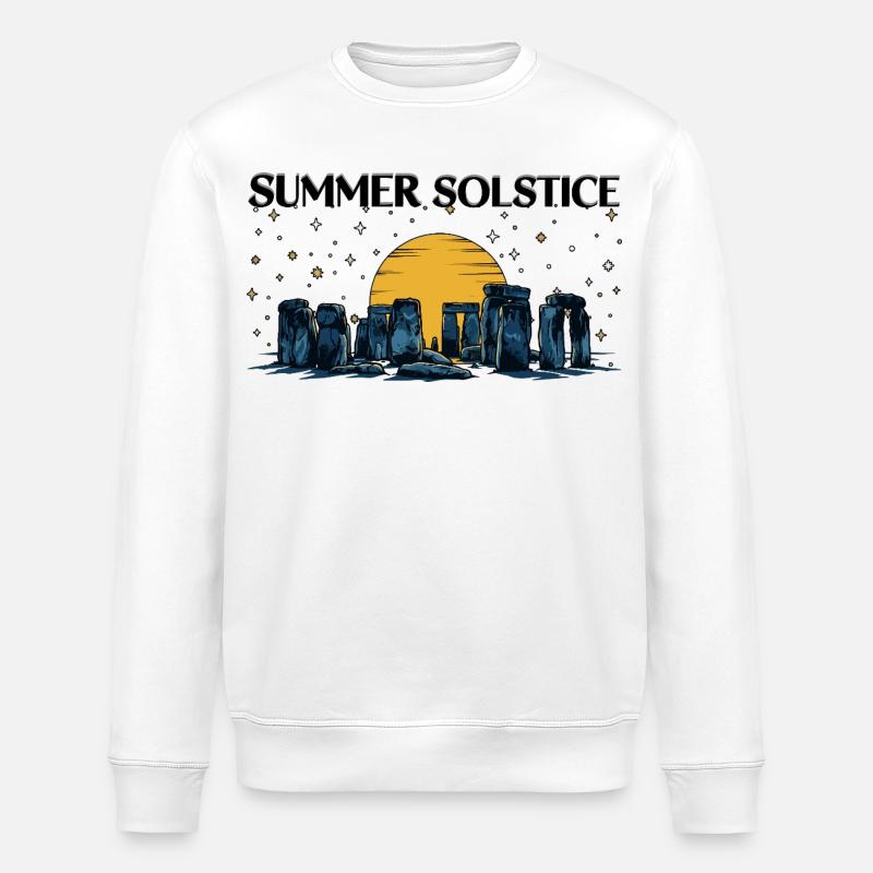 Litha Pagan Solstice d’été Midsommar - Sweat bio ROLLER Stanley/Stella Unisexe - blanc