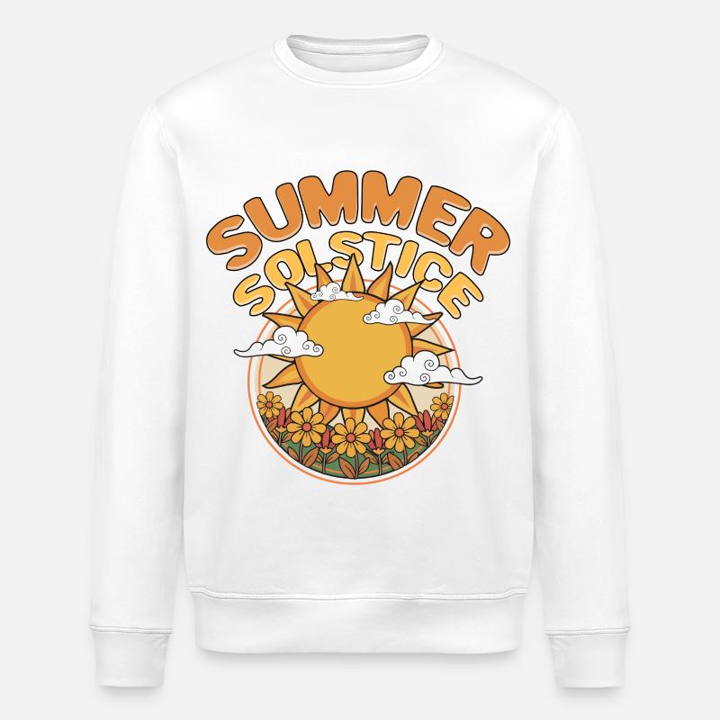 Litha Pagan Solstice d’été Midsommar - Sweat bio ROLLER Stanley/Stella Unisexe - blanc