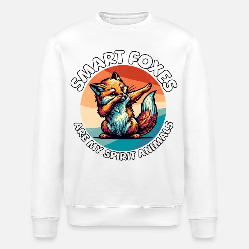 Lustige Rotfuchs Fuchs Sprüche - Stanley/Stella Unisex Bio-Sweatshirt ROLLER - Weiß