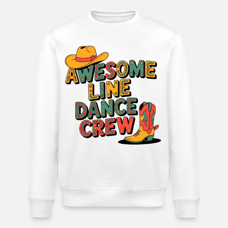 Western Line Dance Crew - Stanley/Stella Unisex Bio-Sweatshirt ROLLER - Weiß