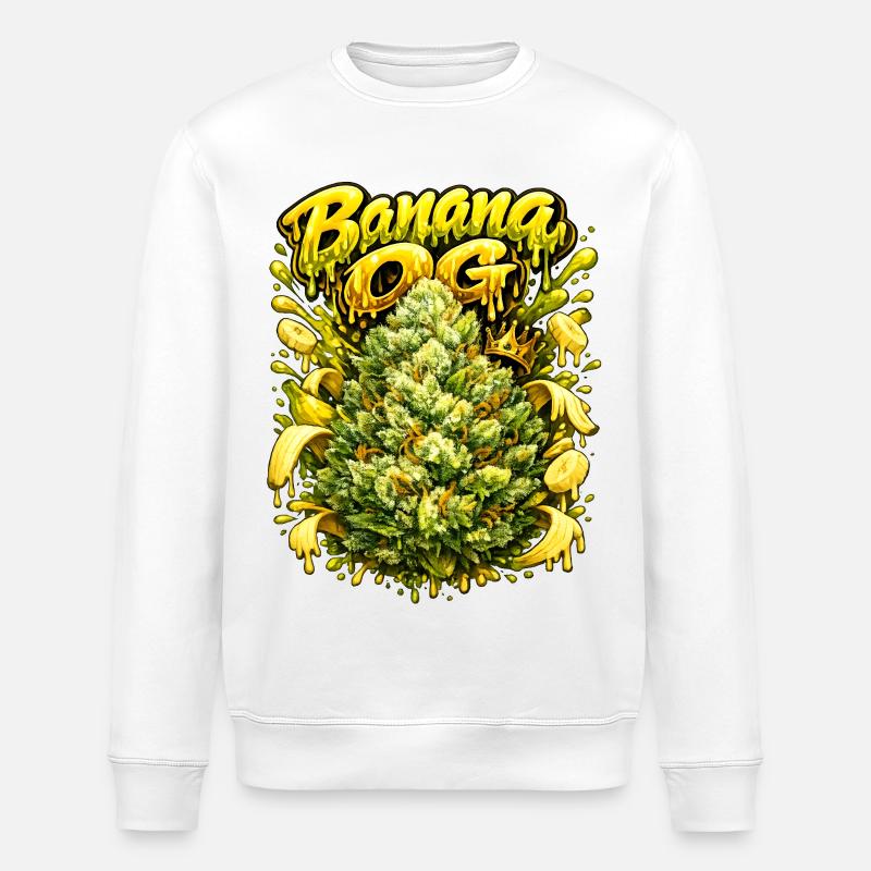 Imprimé graffiti original de banane - Sweat bio ROLLER Stanley/Stella Unisexe - blanc