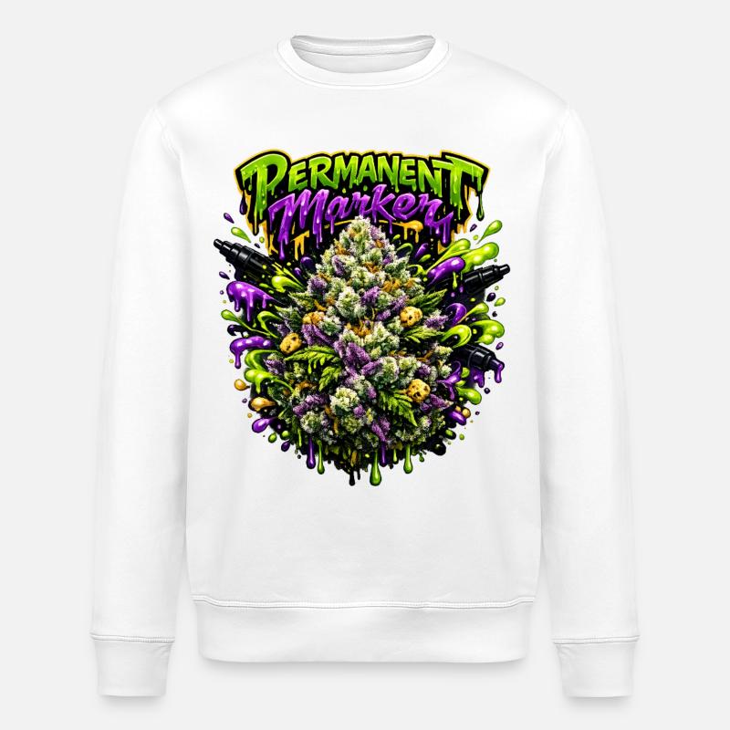 Permanent Marker Graffiti Print - Stanley/Stella ROLLER Unisex Organic Sweatshirt - white
