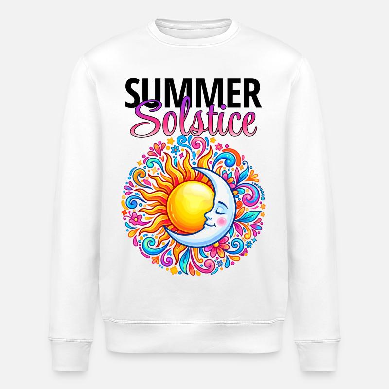 Litha Pagan Solstice d’été Midsommar - Sweat bio ROLLER Stanley/Stella Unisexe - blanc