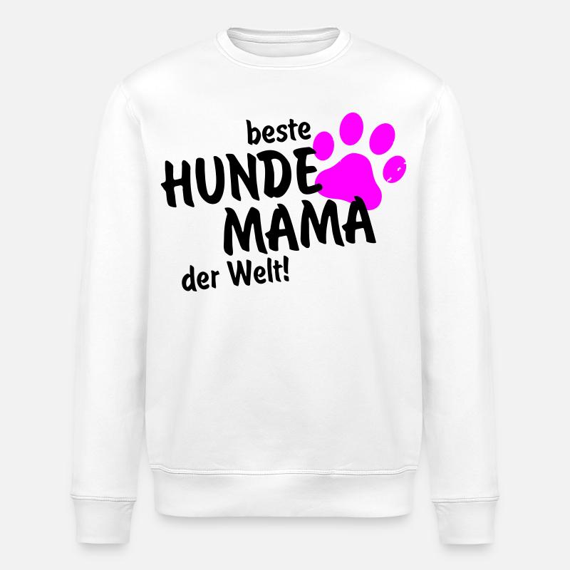 beste Hundemama der Welt - Stanley/Stella Unisex Bio-Sweatshirt ROLLER - Weiß