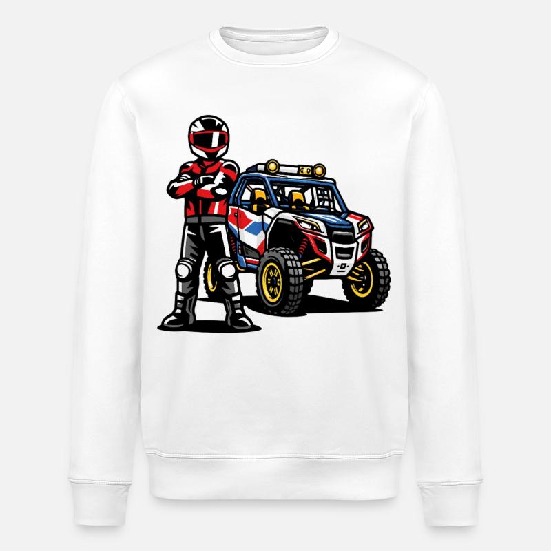 SSV Rallye Geländerennfahrer - Stanley/Stella Unisex Bio-Sweatshirt ROLLER - Weiß