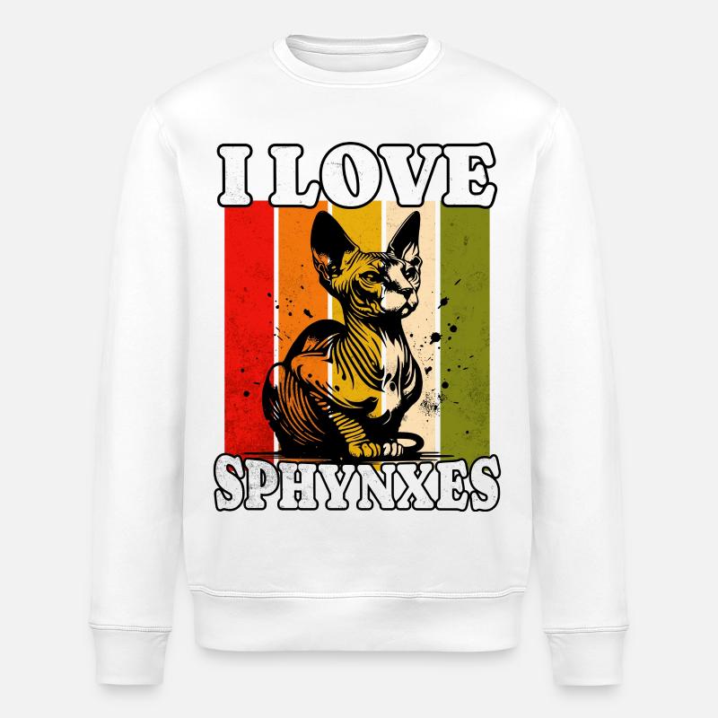 J’adore Sphynx Cat - Sweat bio ROLLER Stanley/Stella Unisexe - blanc