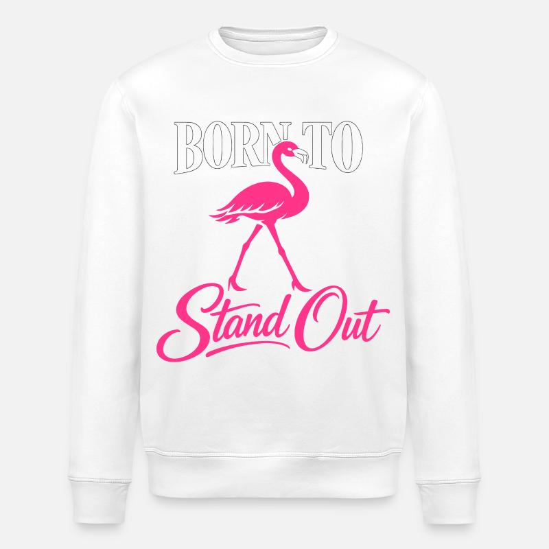 Flamingo Statement - Stanley/Stella Unisex Bio-Sweatshirt ROLLER - Weiß