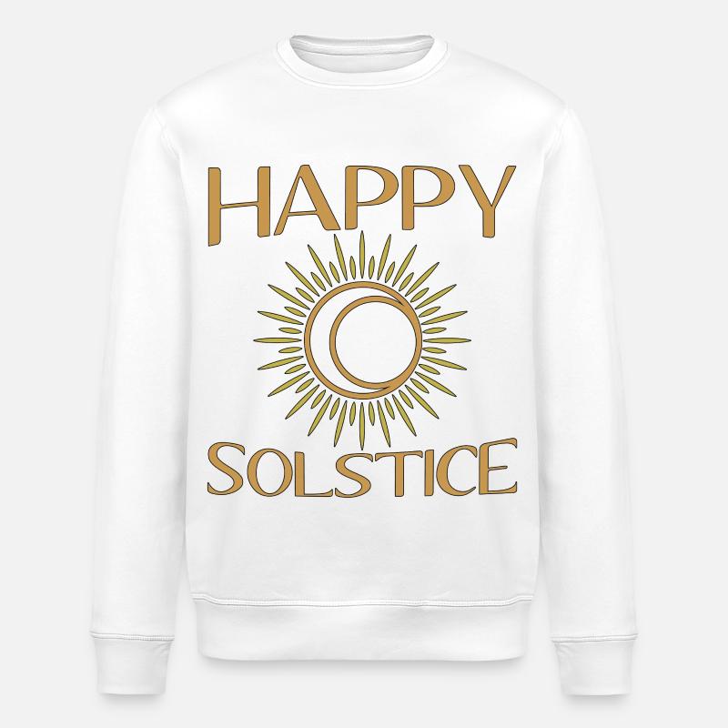Litha Pagan, sommersolhverv, midtsommer, midtsommer, midtsommer - Stanley/Stella økologisk unisex-sweatshirt ROLLER - hvid