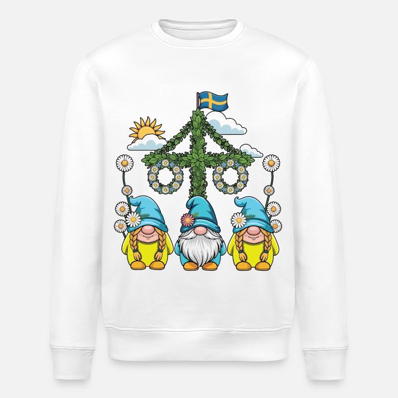 Litha Pagan Solstice d’été Midsommar - Sweat bio ROLLER Stanley/Stella Unisexe - blanc