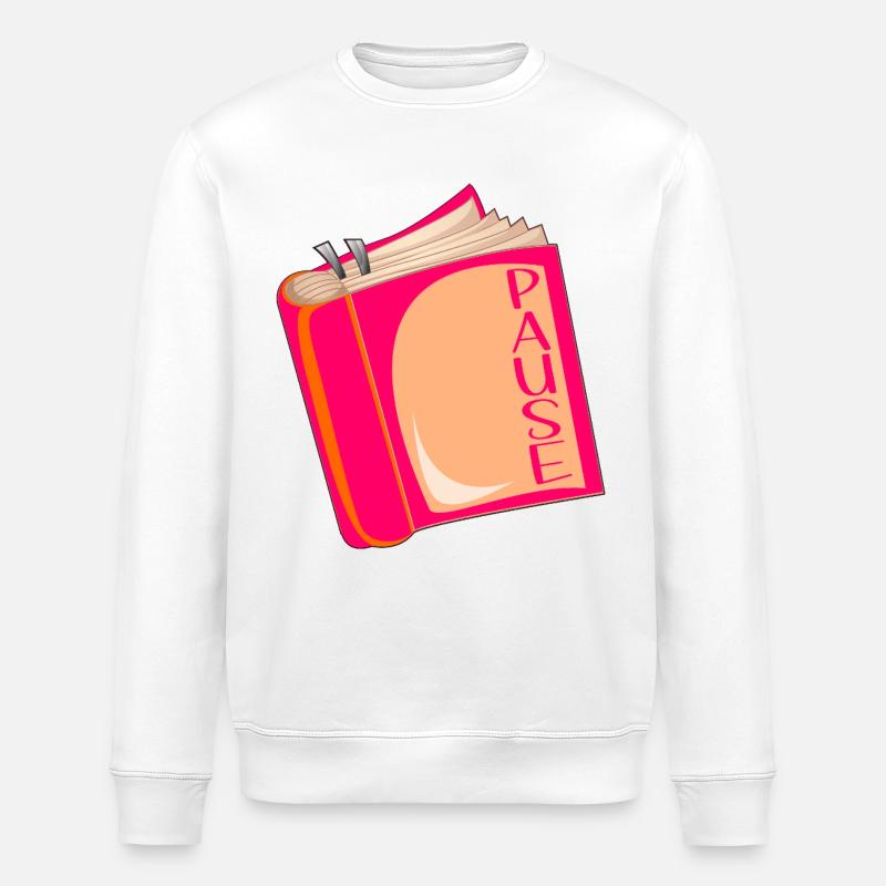 Buch Lesen Pause - Stanley/Stella Unisex Bio-Sweatshirt ROLLER - Weiß