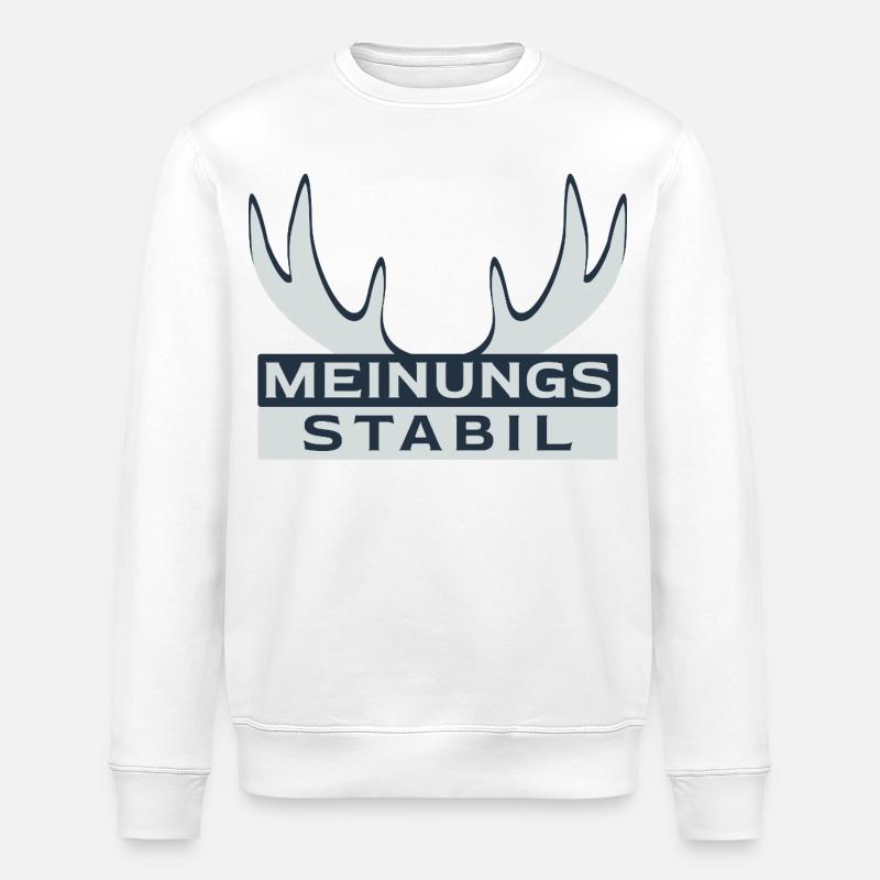 meinungsstabil Dickkopf Sturschädel Sturkopf - Stanley/Stella Unisex Bio-Sweatshirt ROLLER - Weiß