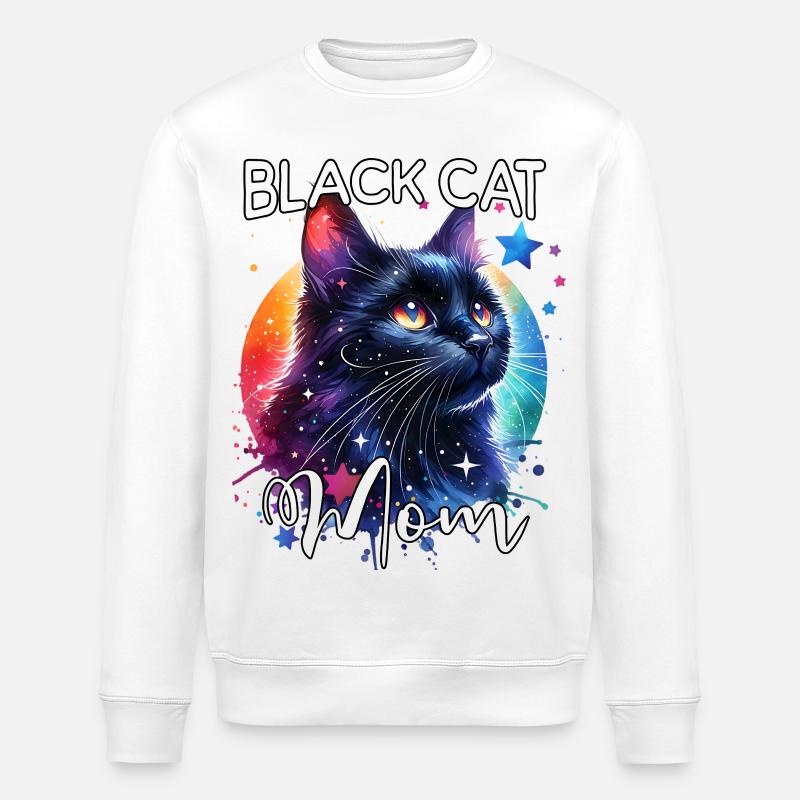 Maman Chat Noir - Sweat bio ROLLER Stanley/Stella Unisexe - blanc