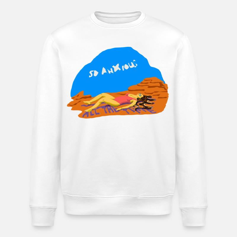 anxiété - Sweat bio ROLLER Stanley/Stella Unisexe - blanc