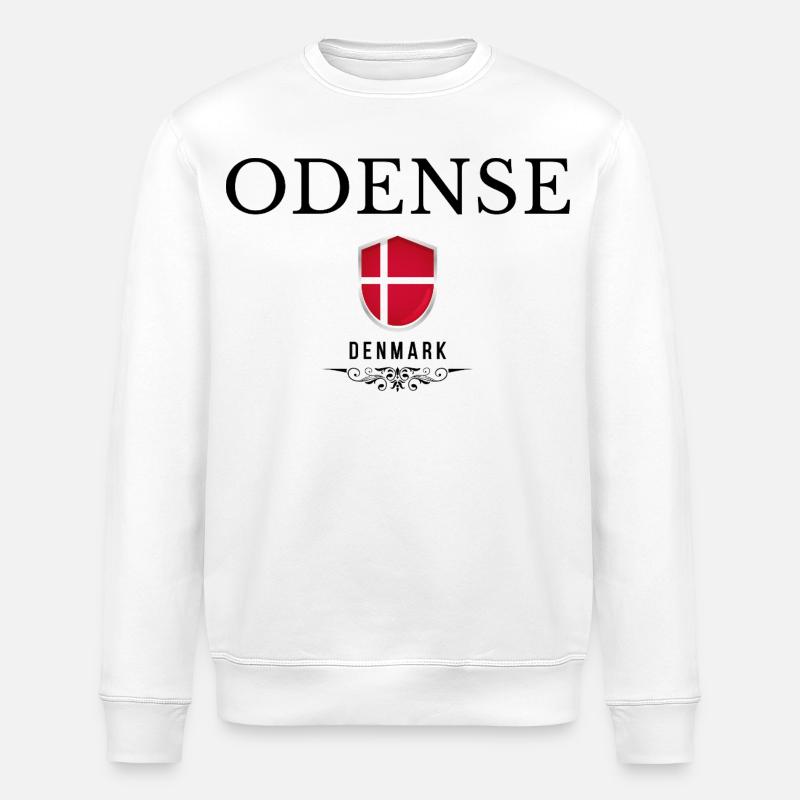 Odense-Souvenir, elegantes Odense-Design - Stanley/Stella Unisex Bio-Sweatshirt ROLLER - Weiß