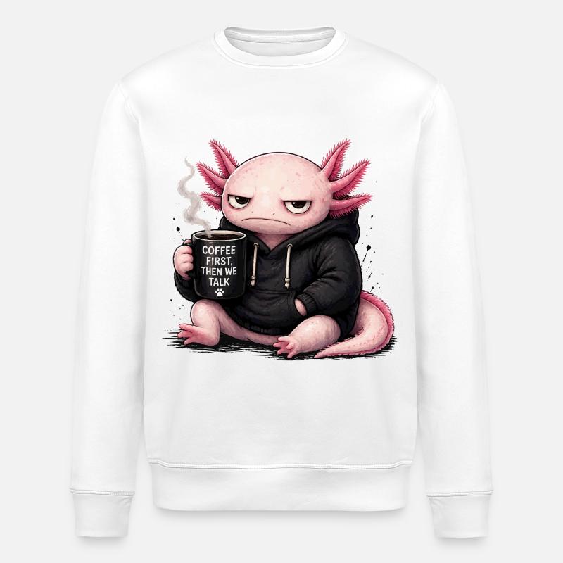 Sweat à capuche Coffee Dragon Pull - Sweat bio ROLLER Stanley/Stella Unisexe - blanc