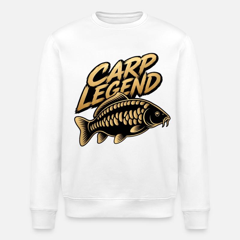 Conception de pêcheur Carp Legend - Sweat bio ROLLER Stanley/Stella Unisexe - blanc