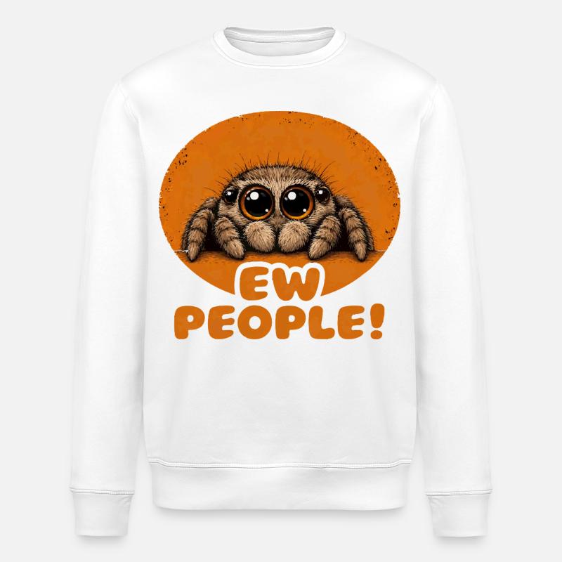 Ew People! Niedliche Spinne - Stanley/Stella Unisex Bio-Sweatshirt ROLLER - Weiß