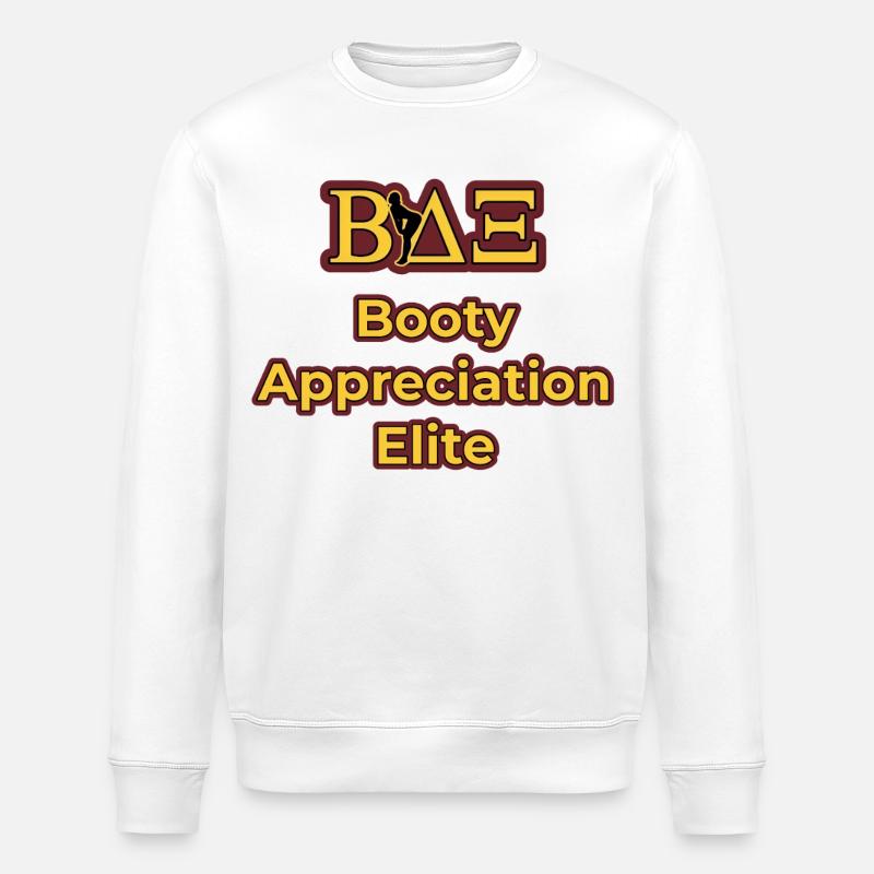 BAE Booty Appreciation Elite University Student - Stanley/Stella ROLLER Unisex Organic Sweatshirt - white