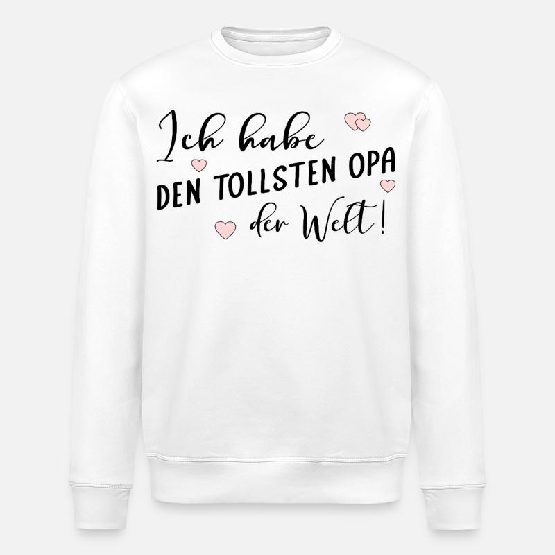 Komplimente Opa - Stanley/Stella Unisex Bio-Sweatshirt ROLLER - Weiß