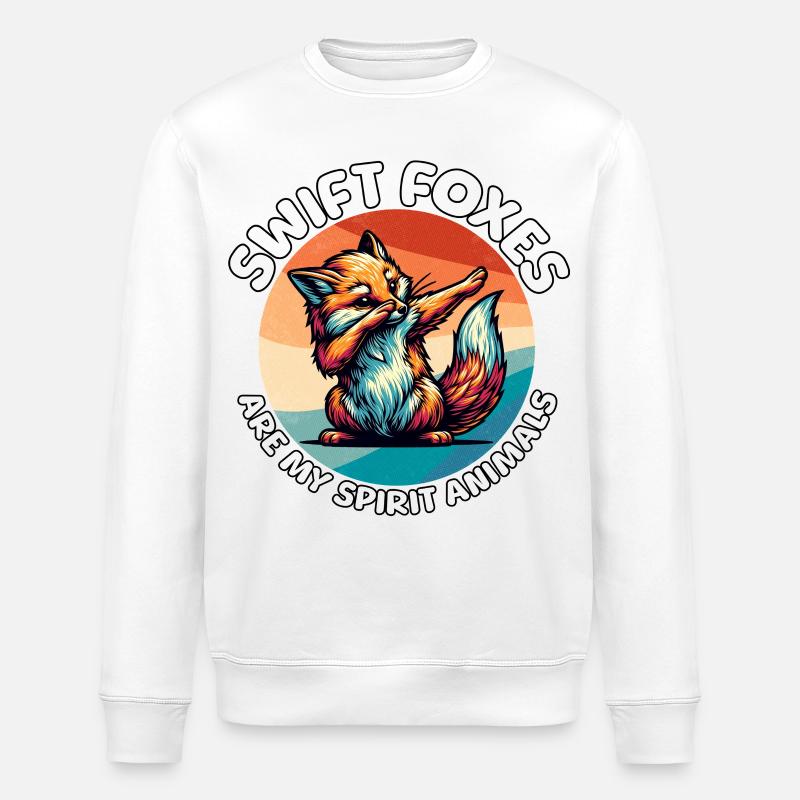 Lustige Swiftfuchs Sprüche - Stanley/Stella Unisex Bio-Sweatshirt ROLLER - Weiß