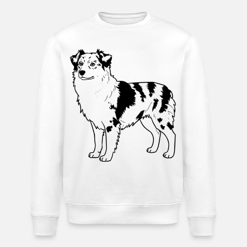 Australian Shepherd - Stanley/Stella Unisex Bio-Sweatshirt ROLLER - Weiß
