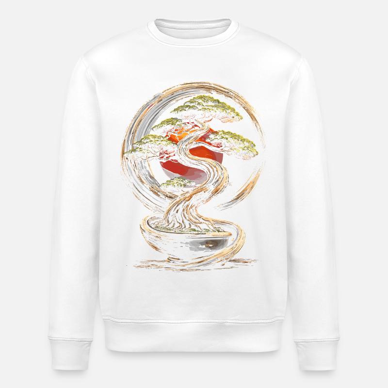 Bonsaibaum - Stanley/Stella Unisex Bio-Sweatshirt ROLLER - Weiß