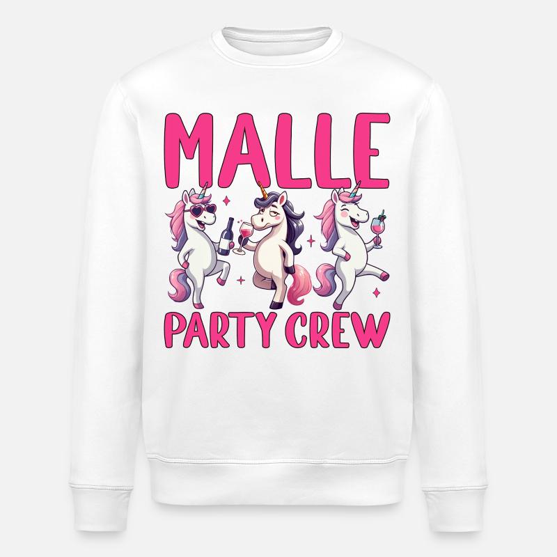 Malle Party Crew 2027 - Stanley/Stella Unisex Bio-Sweatshirt ROLLER - Weiß