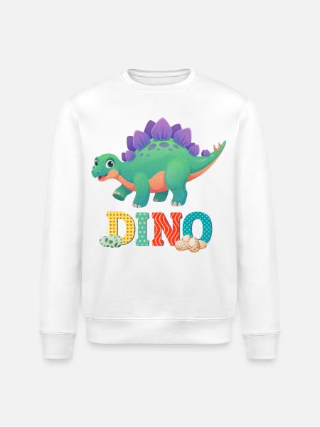 DINO - Stanley/Stella ROLLER Unisex Organic Sweatshirt - white