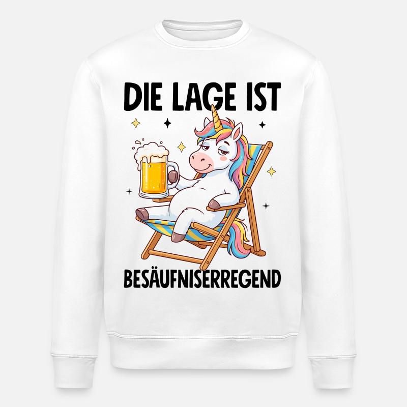 Die Lage Ist Besäufniserregend - Stanley/Stella Unisex Bio-Sweatshirt ROLLER - Weiß