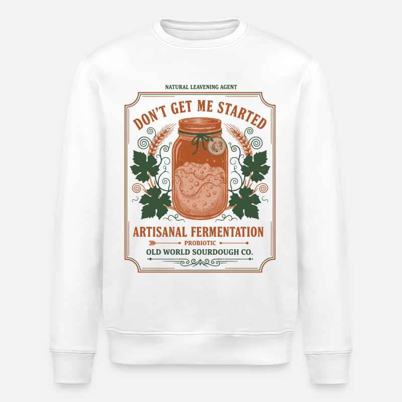 Sauerteigbrot Backbäcker Sauerteigstarter - Stanley/Stella Unisex Bio-Sweatshirt ROLLER - Weiß