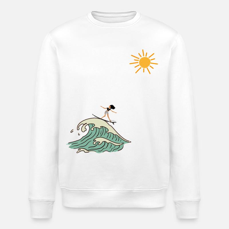 surfer - Stanley/Stella Unisex Bio-Sweatshirt ROLLER - Weiß
