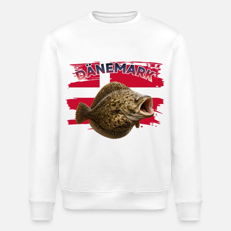 Steinbutt-Angeln Dänemark - Stanley/Stella Unisex Bio-Sweatshirt ROLLER - Weiß
