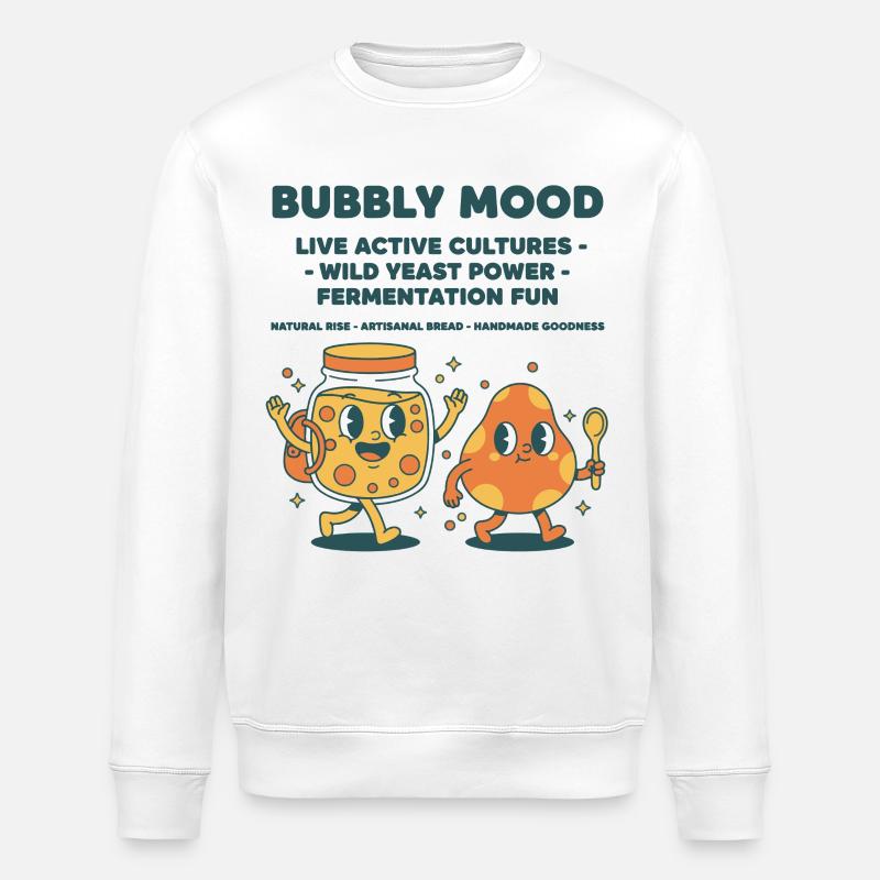Sauerteigbrot Backbäcker Sauerteigstarter - Stanley/Stella Unisex Bio-Sweatshirt ROLLER - Weiß