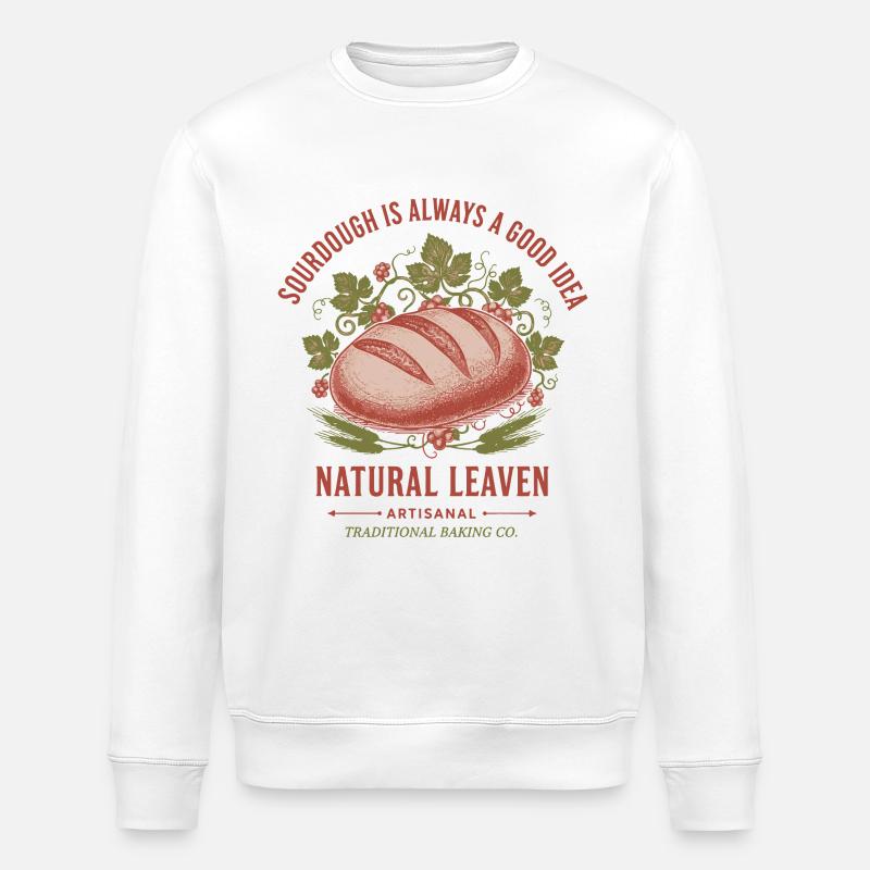 Sauerteigbrot Backbäcker Sauerteigstarter - Stanley/Stella Unisex Bio-Sweatshirt ROLLER - Weiß