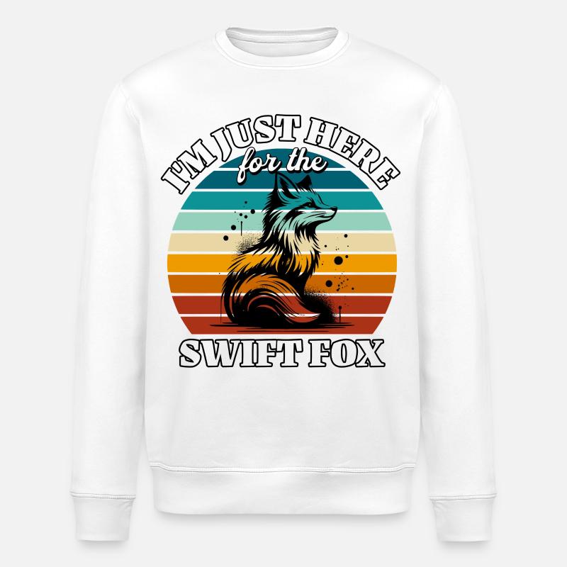 Expressions drôles du Renard Rapide - Sweat bio ROLLER Stanley/Stella Unisexe - blanc