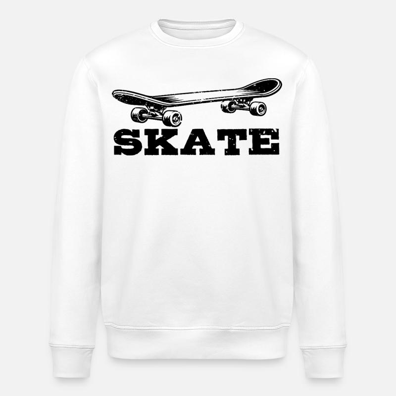 Skateboard | Skate | Skateboarder Geschenk - Stanley/Stella Unisex Bio-Sweatshirt ROLLER - Weiß