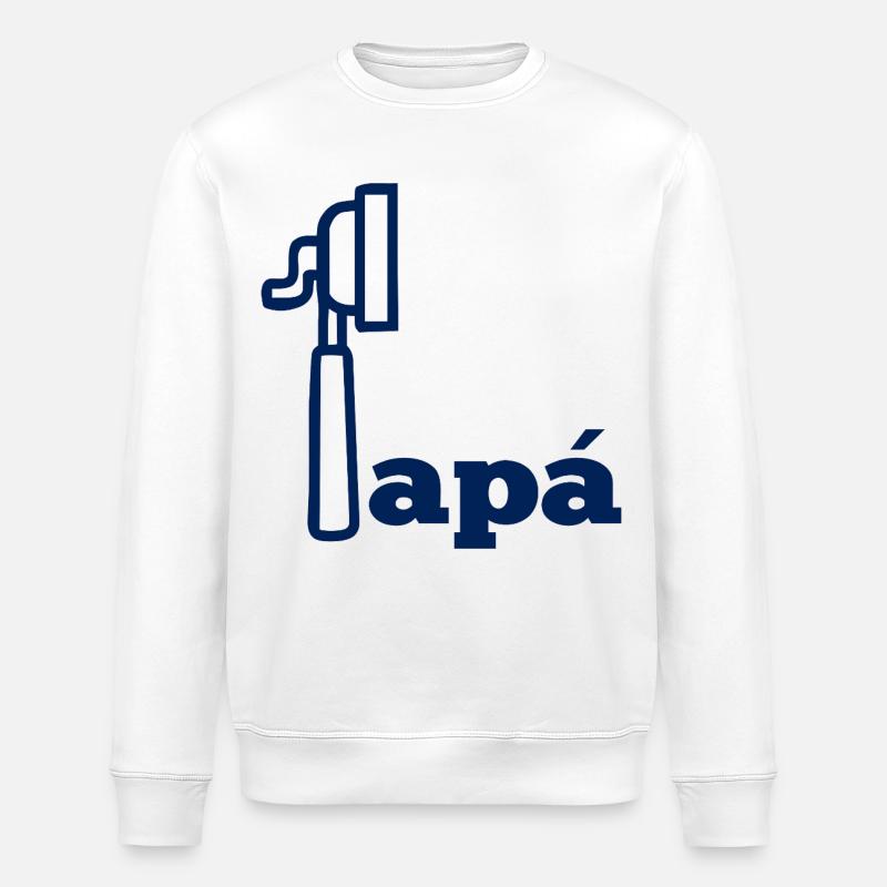 Espresso Café Spanischer Papa - Stanley/Stella Unisex Bio-Sweatshirt ROLLER - Weiß