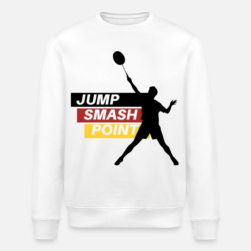 Point de smash de saut - Sweat bio ROLLER Stanley/Stella Unisexe - blanc