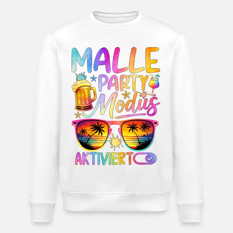 Mode Fête Malle activé - Sweat bio ROLLER Stanley/Stella Unisexe - blanc